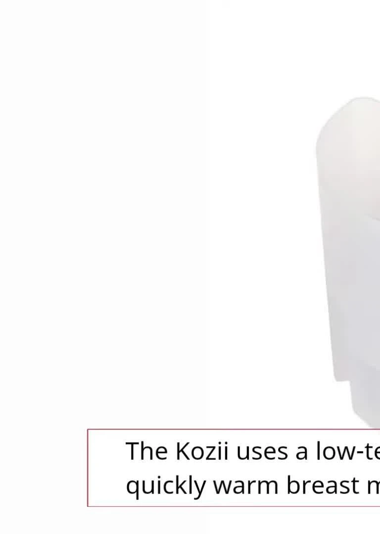 Image showing a bottle of breast milk being warmed in the device.