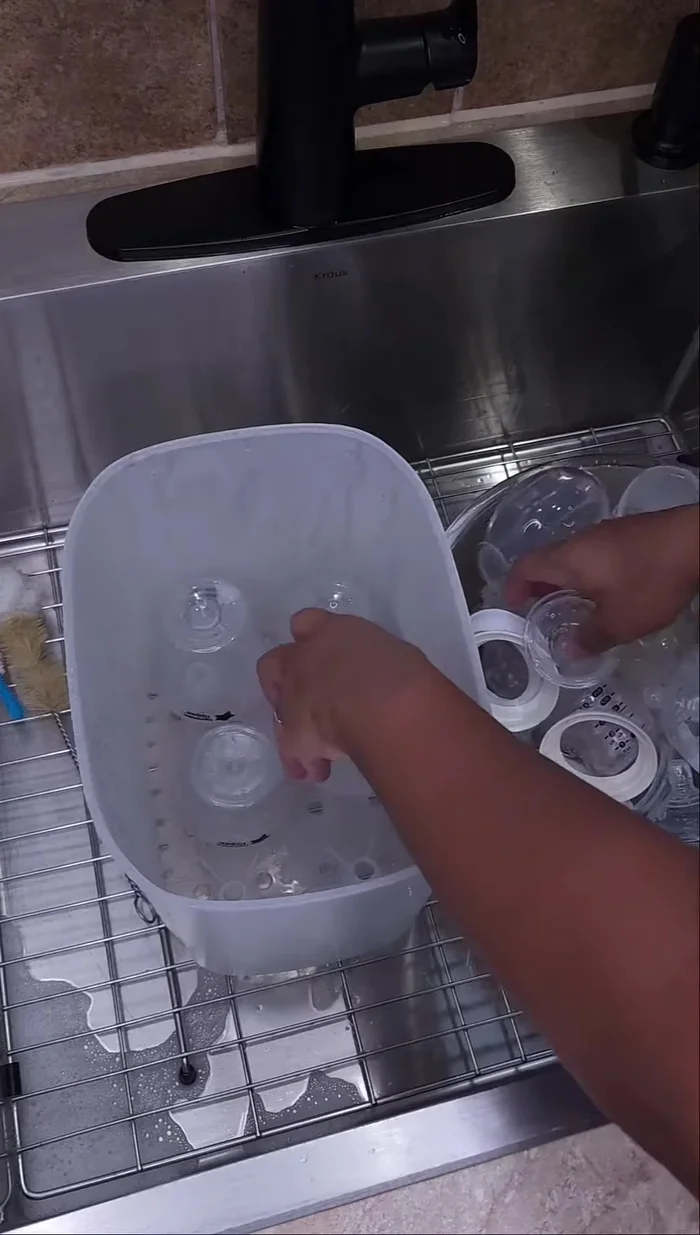 Once completely dry, reassemble and store in a clean, covered container until ready to use.