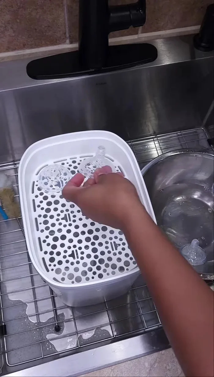 Once completely dry, reassemble and store in a clean, covered container until ready to use.