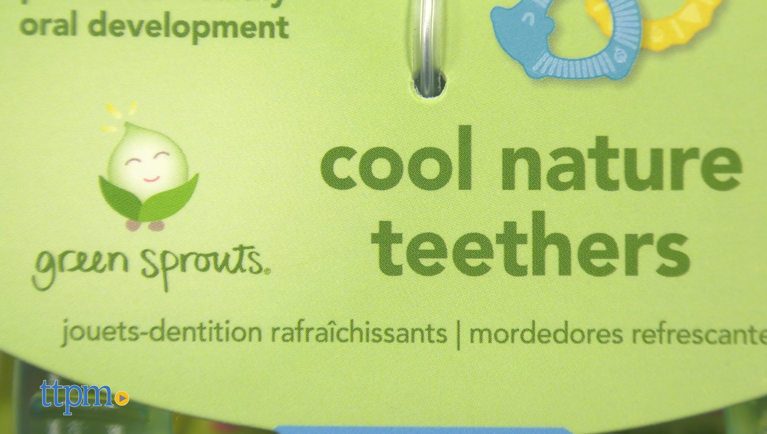 The set of two Cool Nature Teethers: hedgehog and sun.