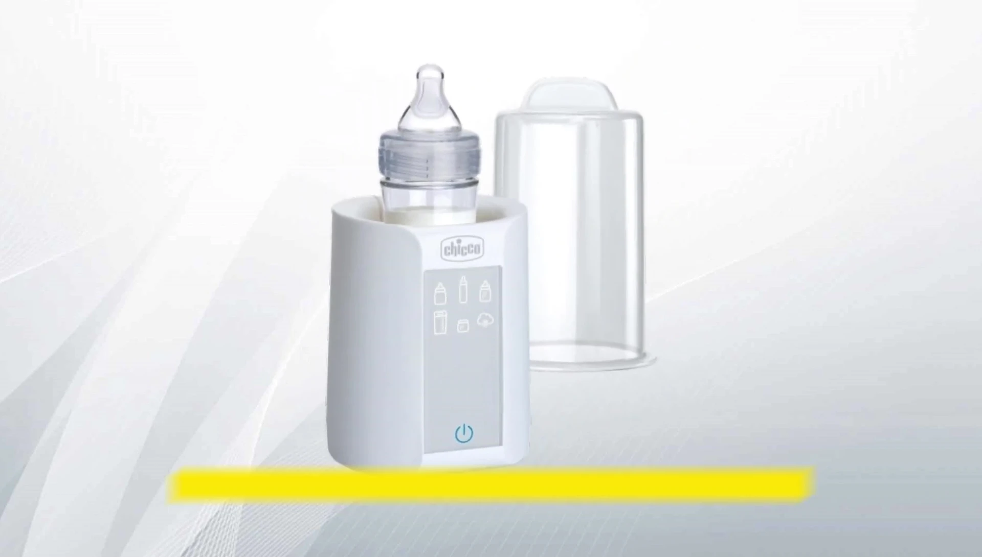 The Chico digital bottle warmer and sterilizer showing its control panel.