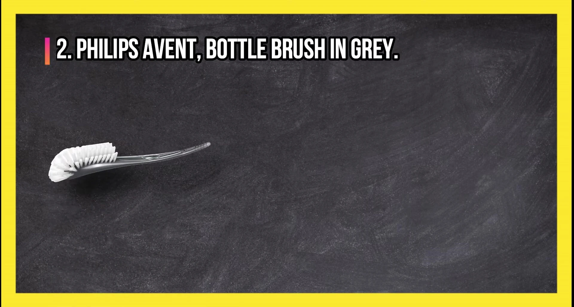 The Philips Avent bottle brush highlighting its angled design.