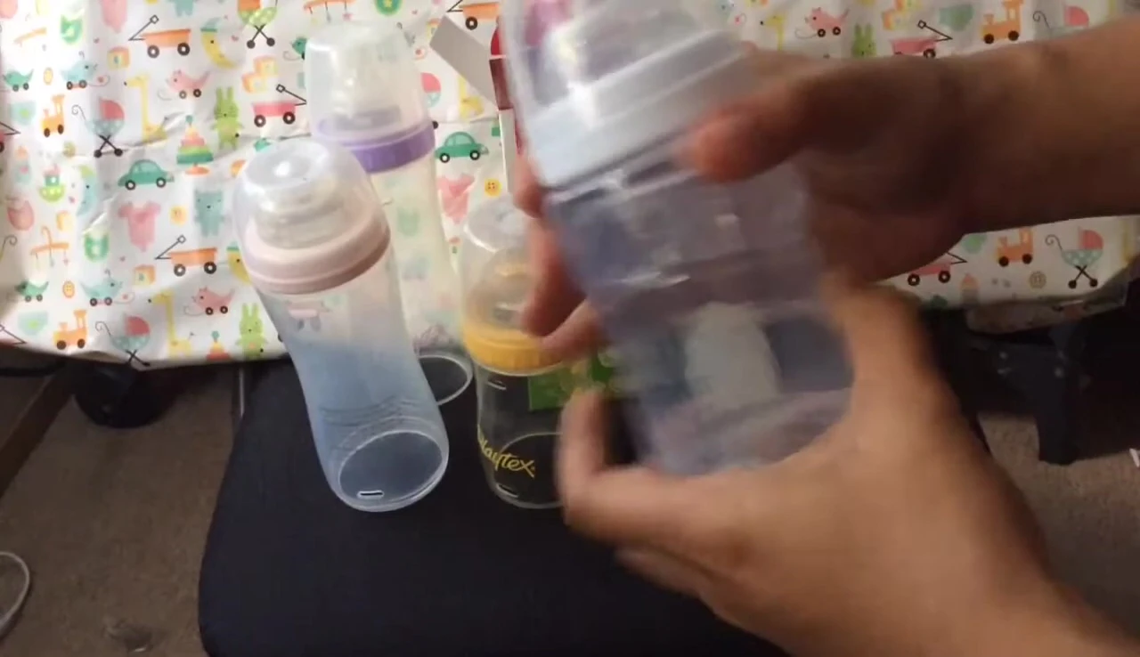 The angled design of the bottle