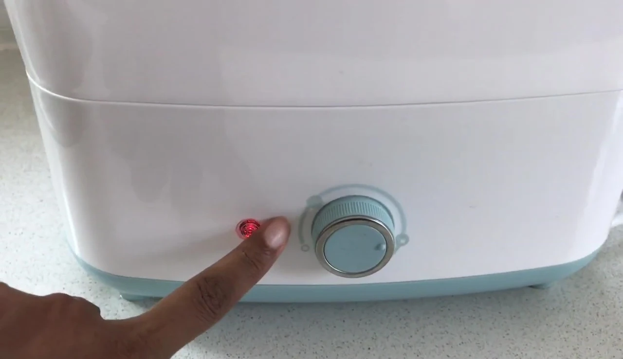 The sterilizer in operation during a cycle.