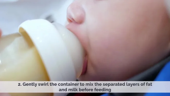 Use a clean, sterilized bottle and nipple. Avoid reusing disposable bottle liners and discard any leftover milk after feeding.