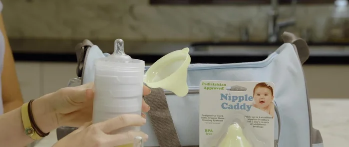 Replace the used nipple and collar on your drop-in liner nurser.