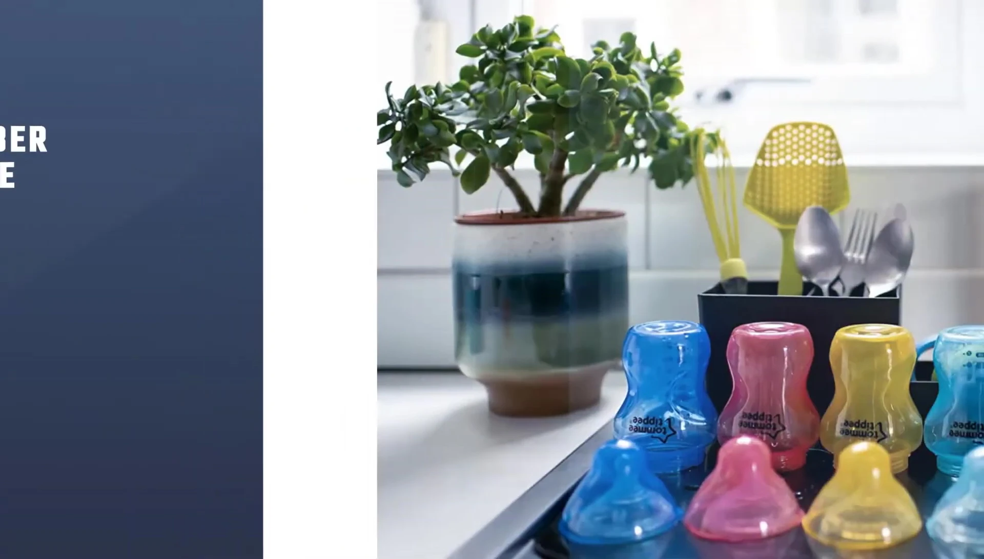 A colorful set of Tommy Tippee bottles.