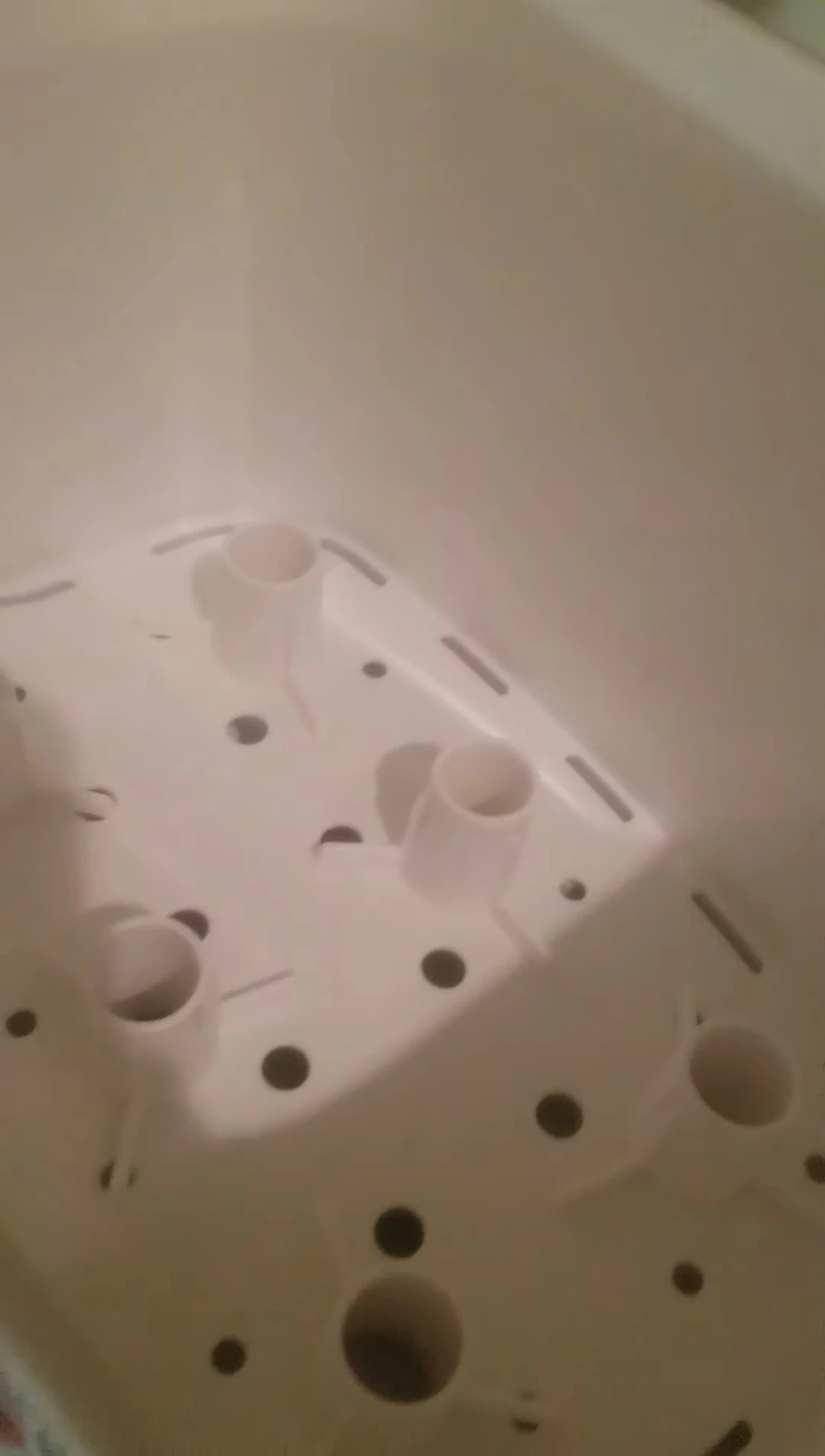 View of the interior showing compartments for six bottles.