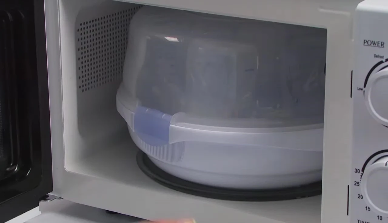 Removing the sterilizer from microwave