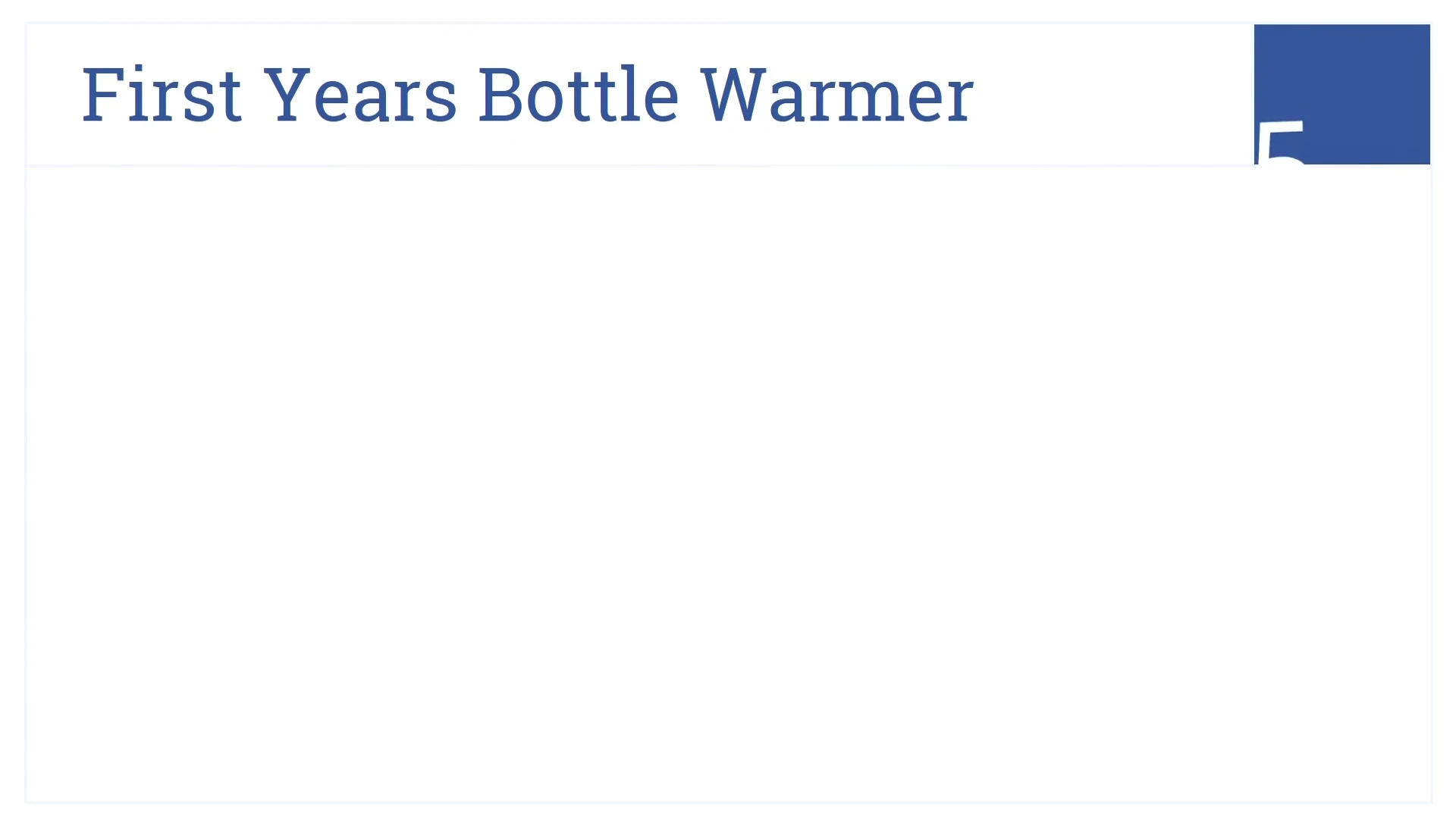 First Years Bottle Warmer