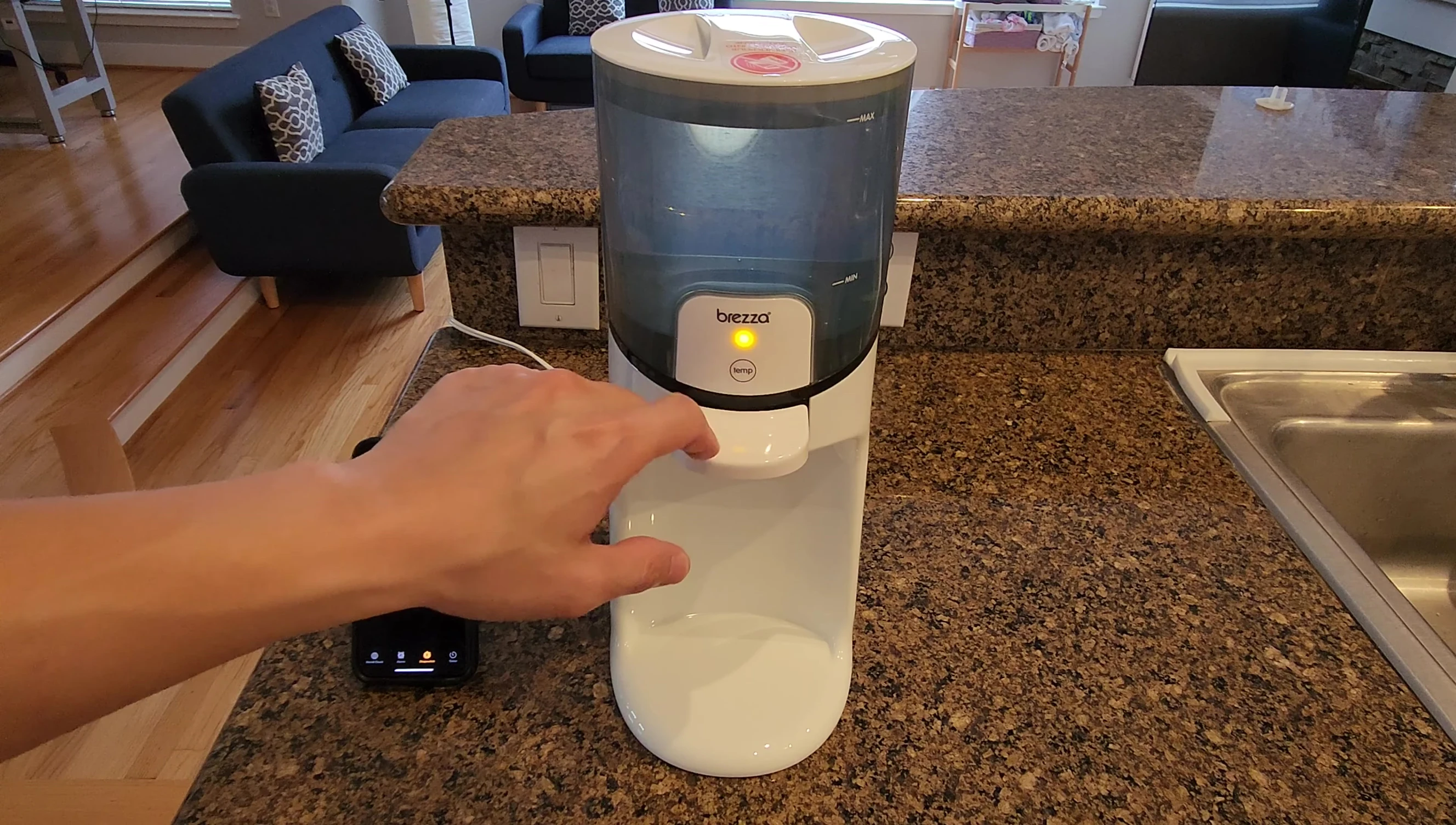 Warmer heating to body temperature