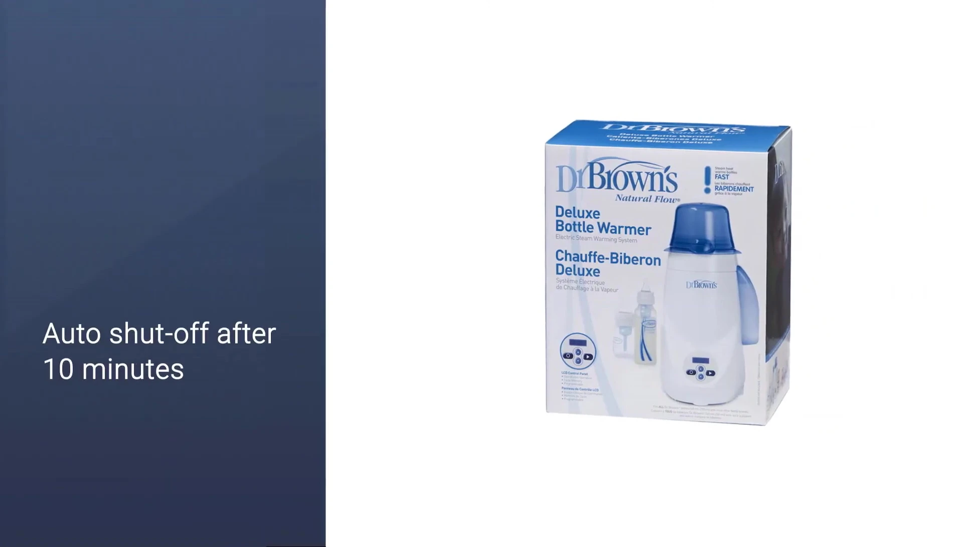 Bottles being warmed in the Dr. Brown's warmer