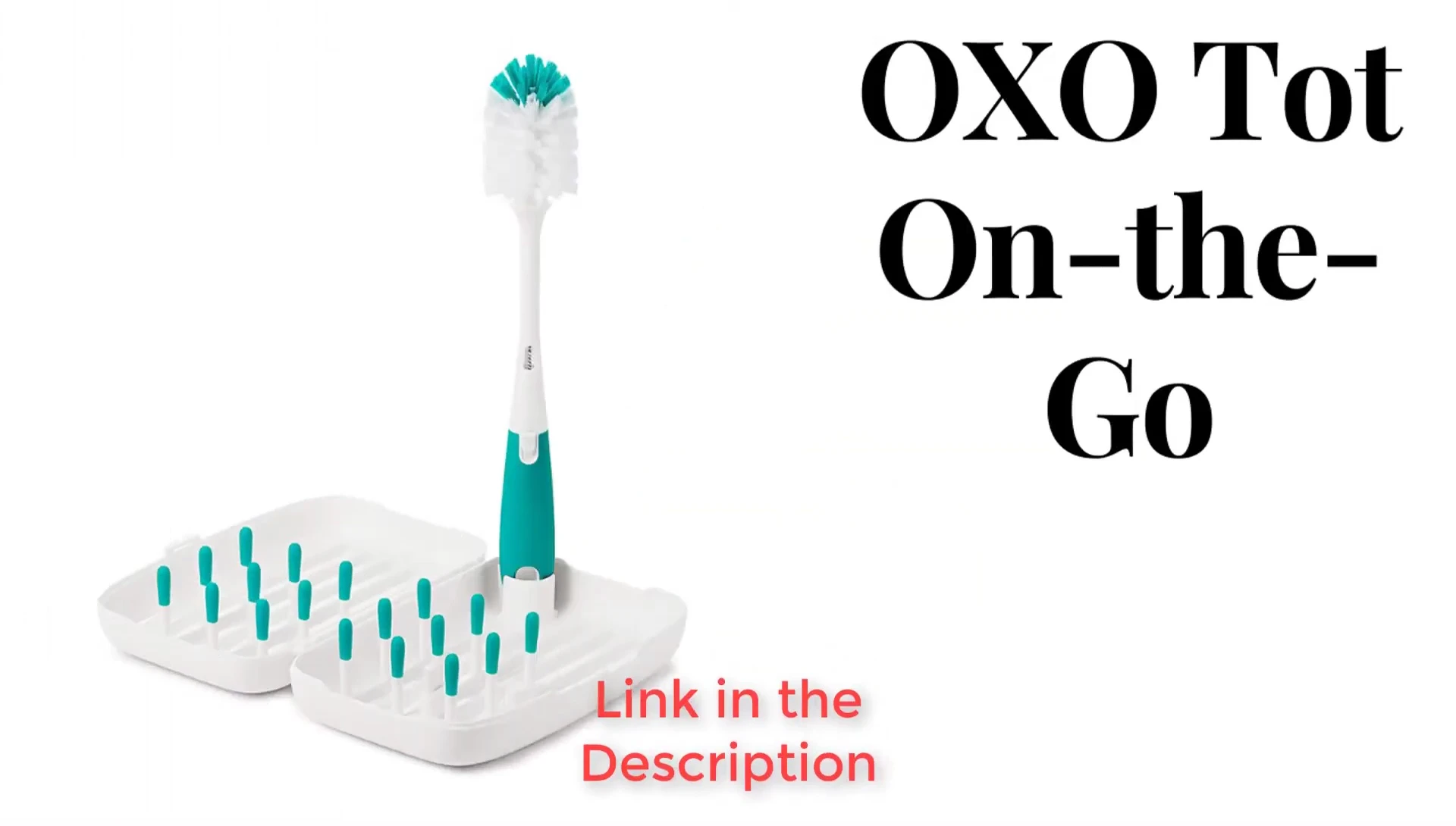 Oxo Tot On-the-Go travel set opened, showcasing its components