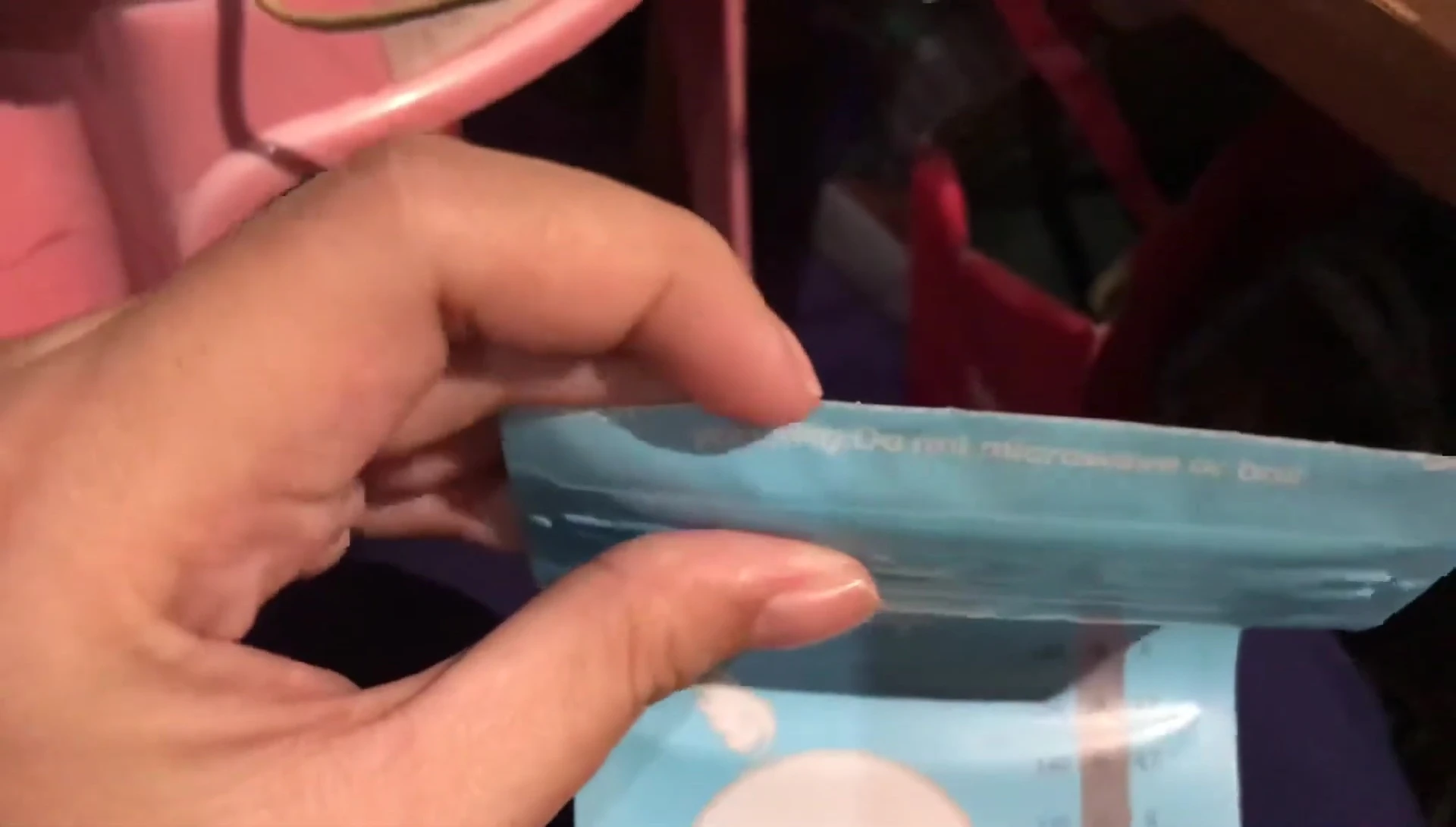 Close-up showcasing the double ziplock seal of the bag.