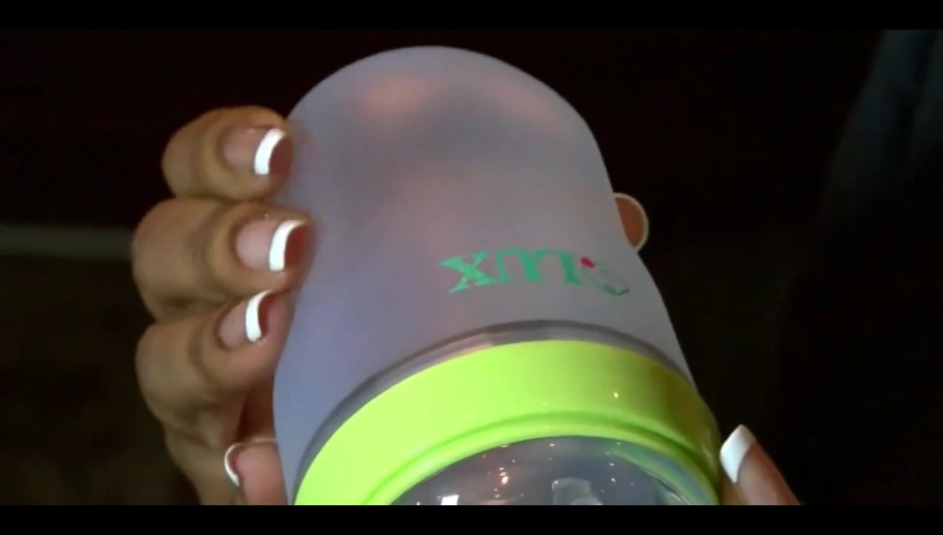 Detailed shot highlighting the unique features of the Luxe Baby Bottle.