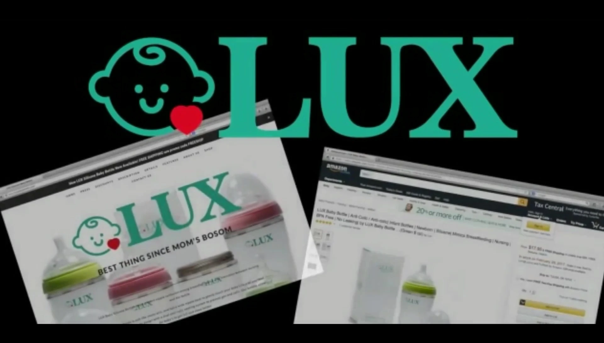Image showcasing the Luxe Baby Bottle packaging.