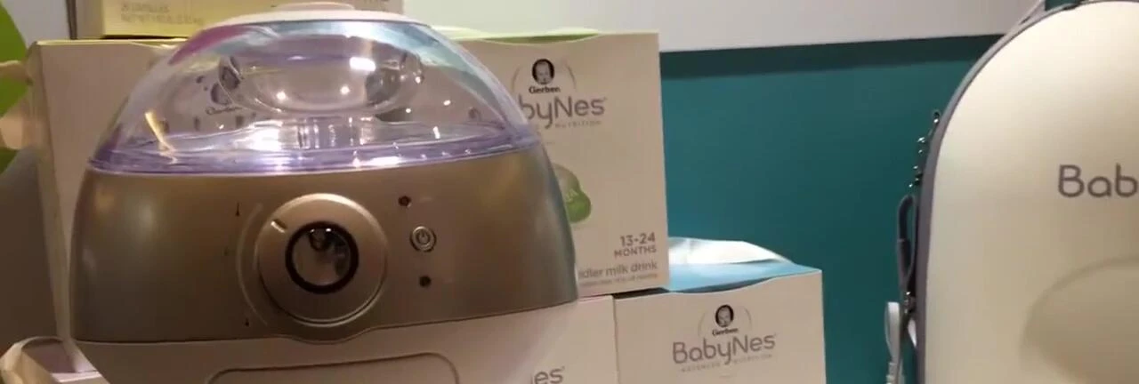 The Gerber BabyNes displayed in a retail setting, emphasizing ease of access for consumers.
