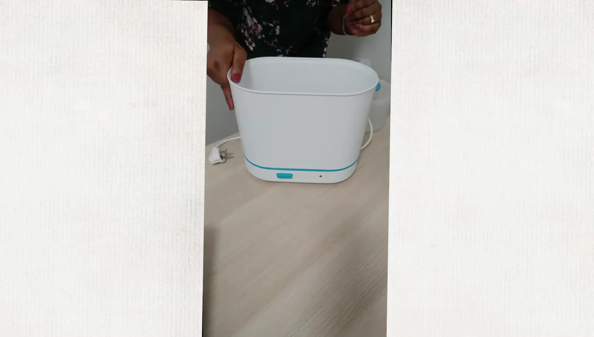 Adding water to the sterilizer base