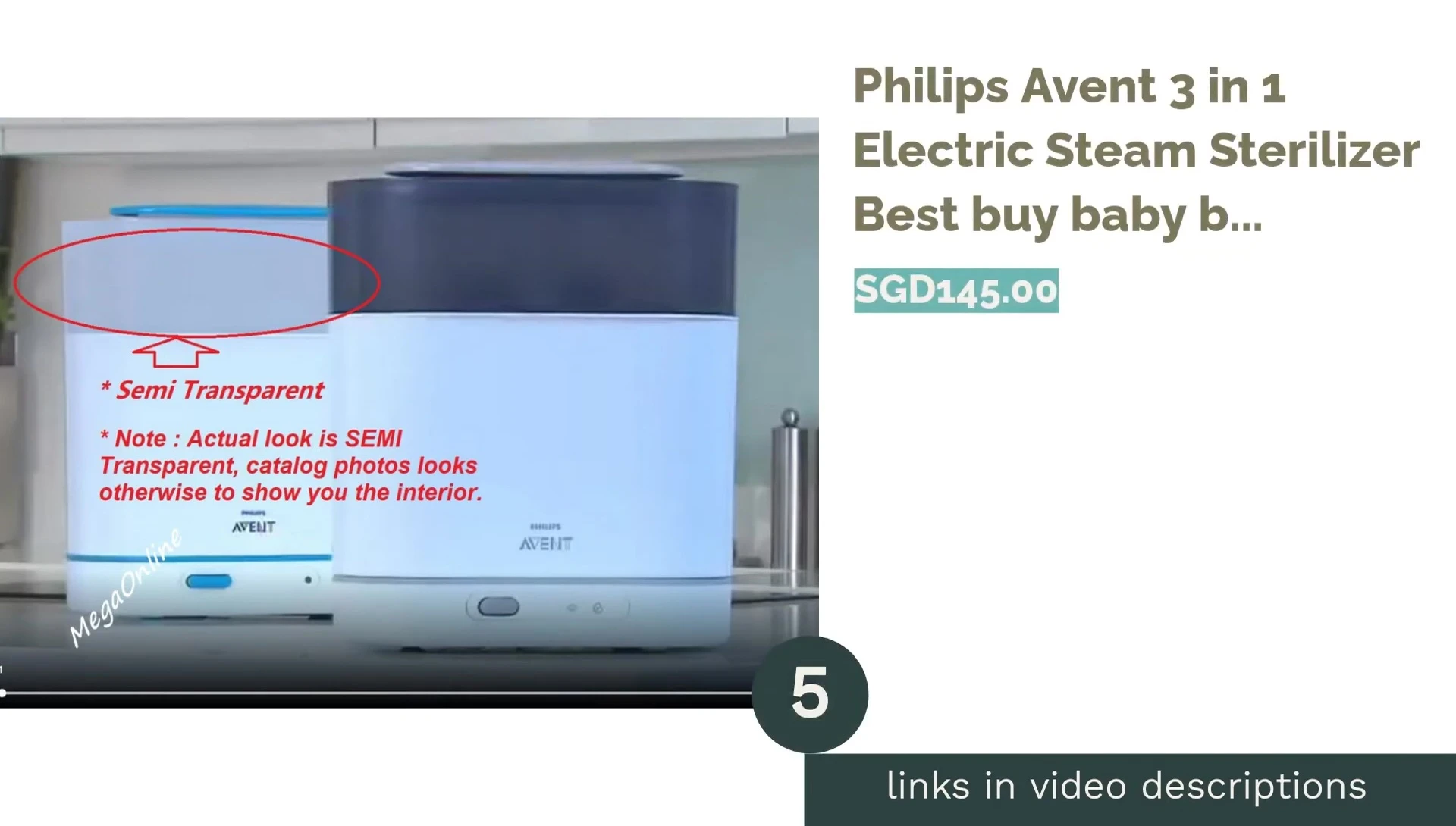 Philips Avent 3-in-1 Electric Steam Sterilizer