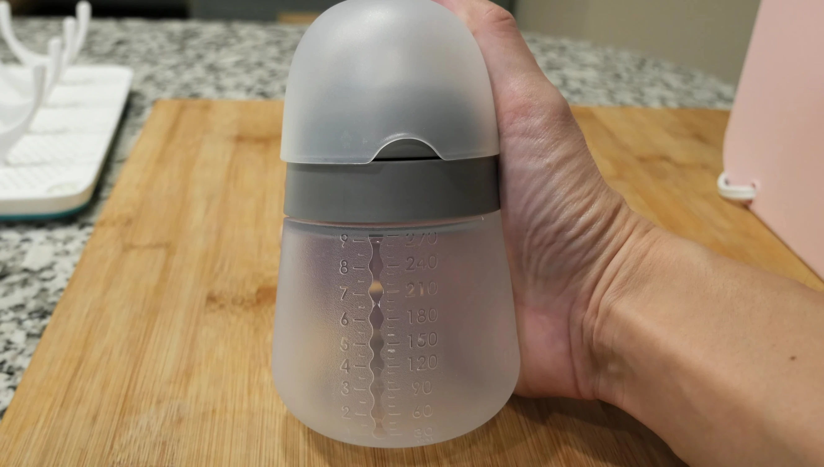 The two different sizes of the Nanobebe bottle.