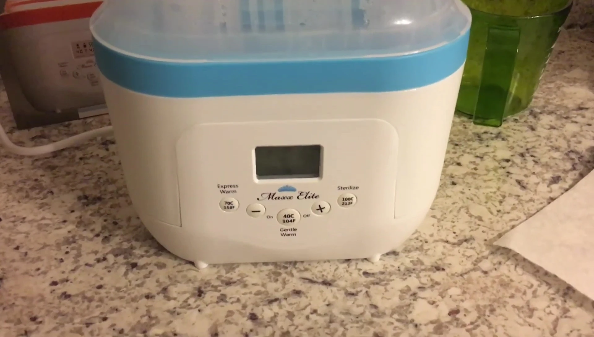 The unit after the sterilization cycle is complete.