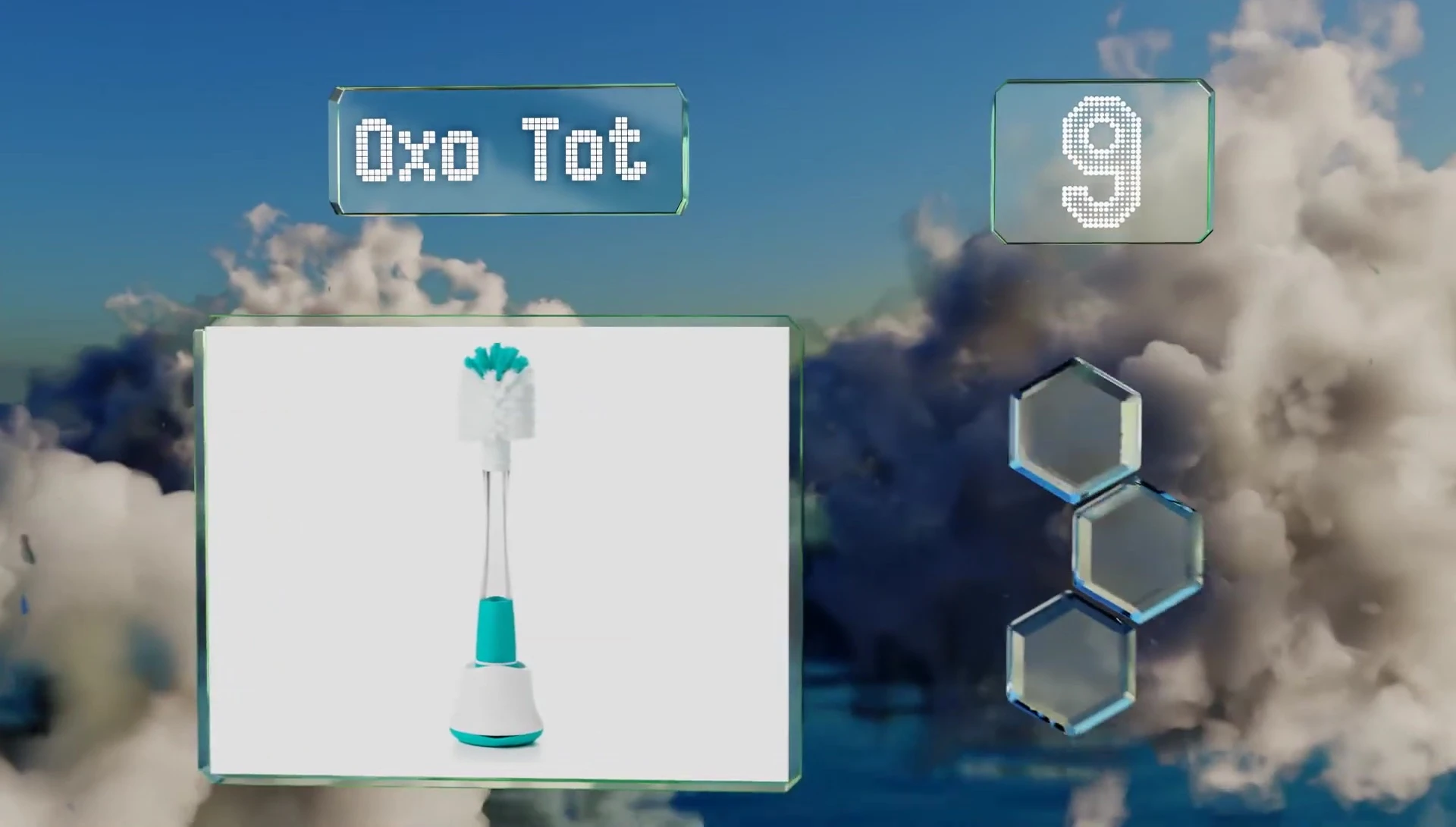 OXXO Tart brush drying in its stand