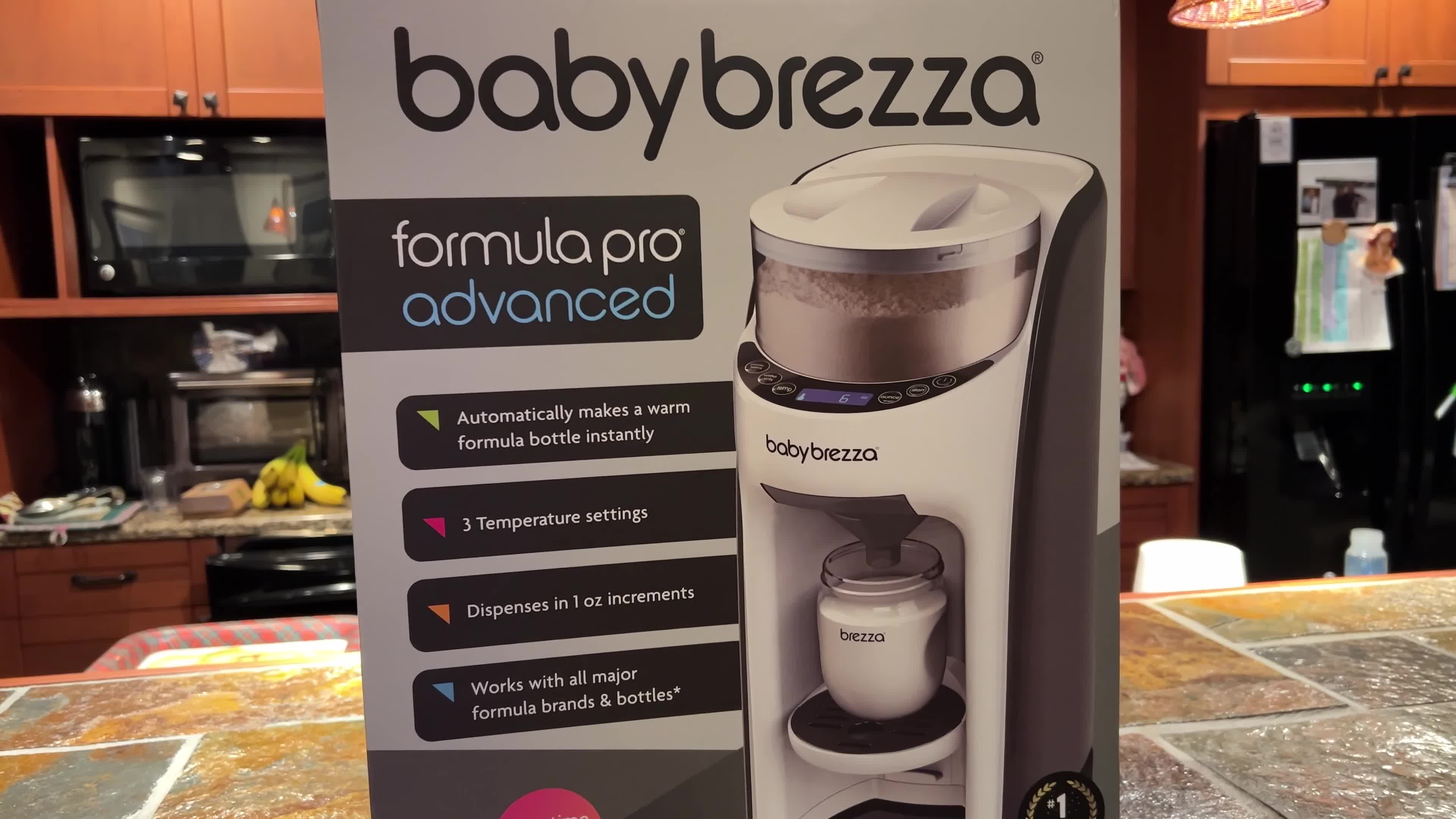 The Baby Brezza Formula Pro machine.