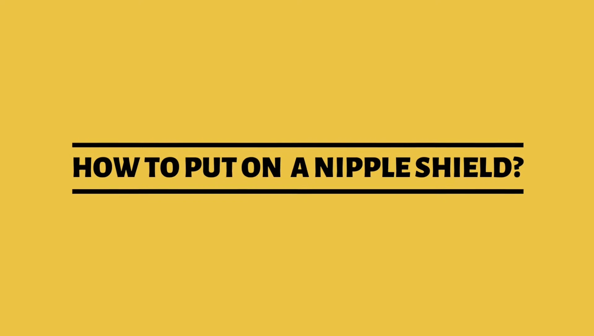 Woman demonstrating how to place a nipple shield on her breast
