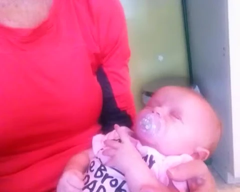 Baby Victoria sleeping peacefully