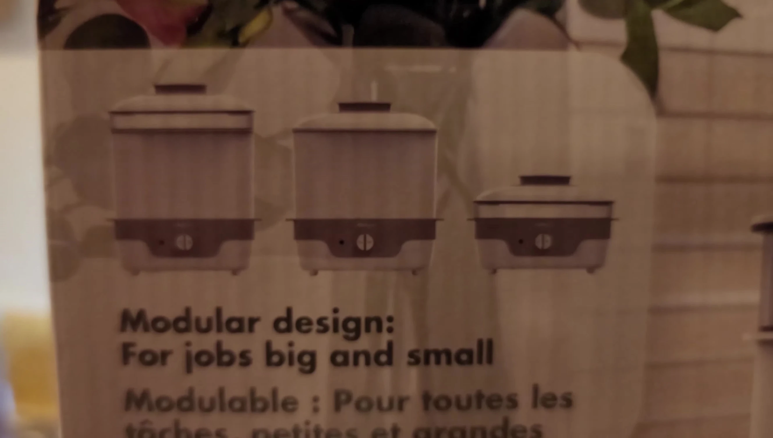 Close-up of the sterilizer's modular components