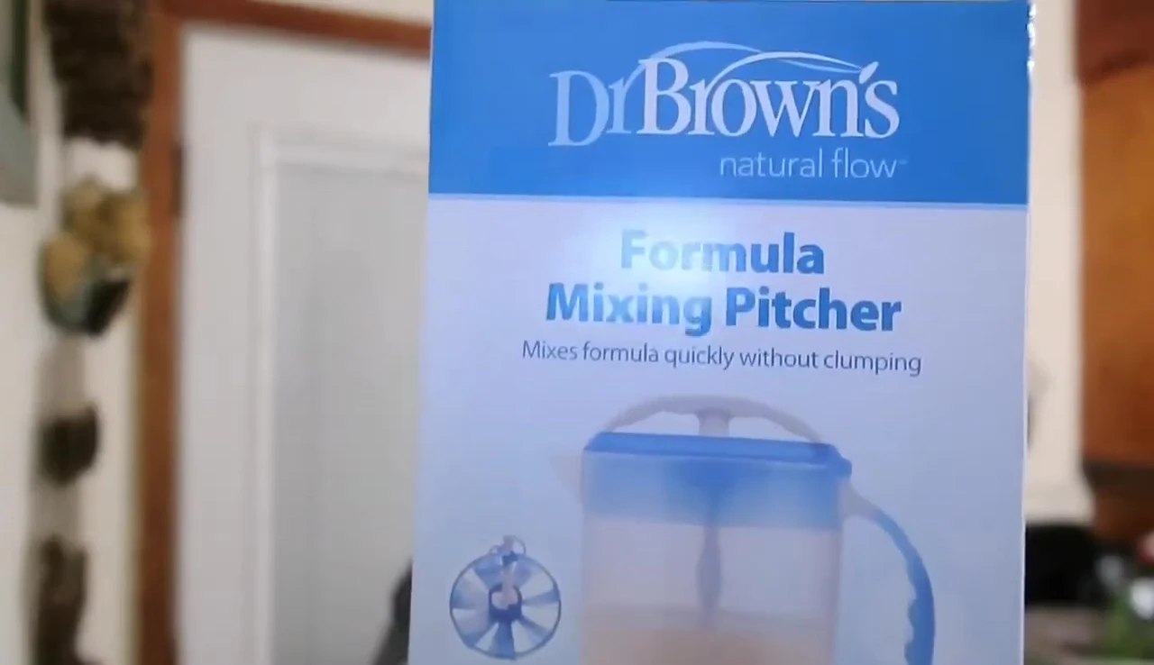Close-up of the Dr. Brown's Formula Mixer packaging