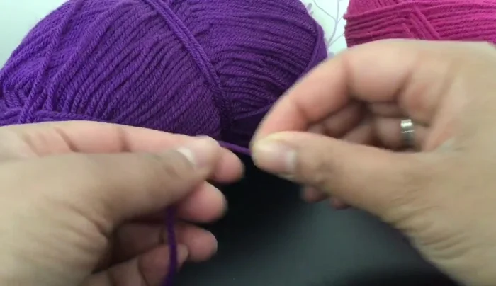 Slip stitch to join the round. Chain three.