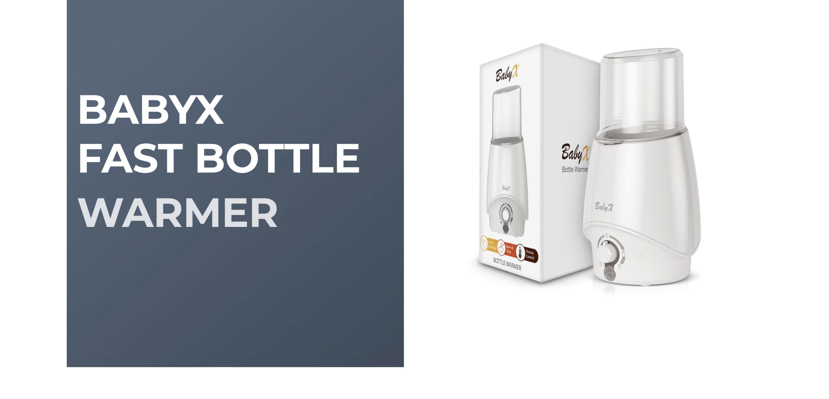 Baby X Fast Bottle Warmer shown
